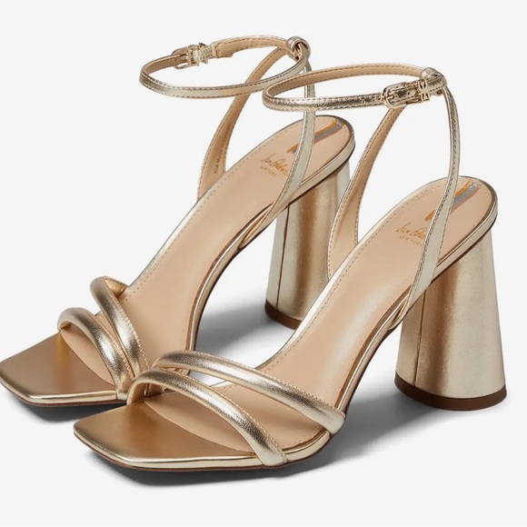 NEW Sam Edelman Gold Kia Block Heels - Picture 1 of 8